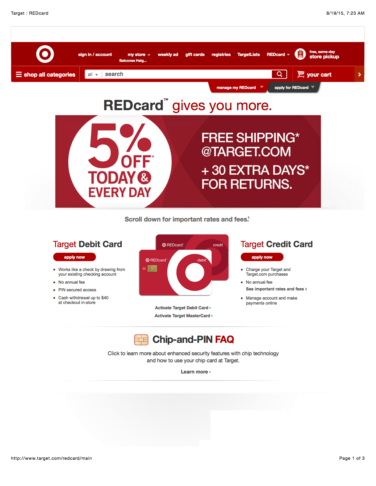 Target Emv Mastercard Or Store Card Is Here Myfico Forums