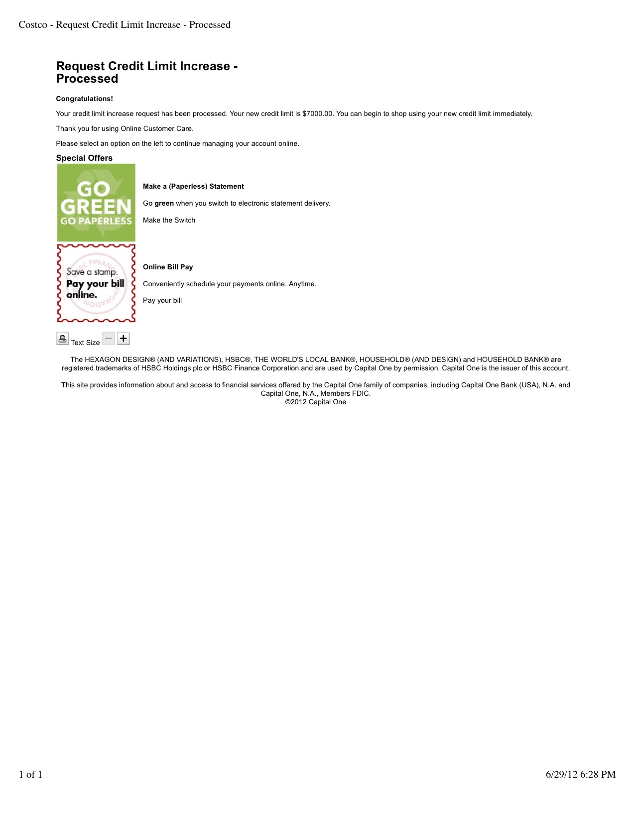 HSBC/Cap1 Best Buy Store Card CLI Approval!!! - Page 2 - myFICO® Forums - 1469770