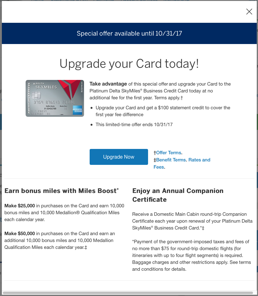 Upgrade to Delta Business Plat