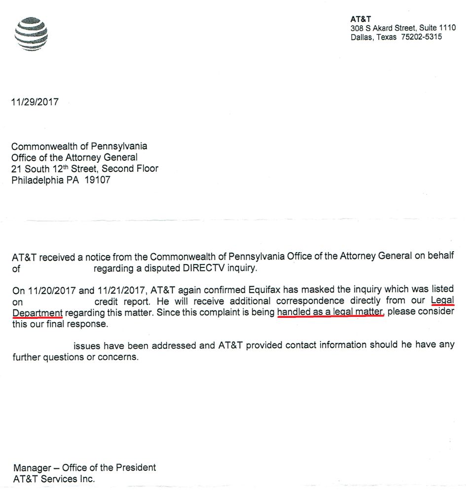 AT&T/DirecTV Unauthorized Credit-Inquiry - myFICO® Forums - 28