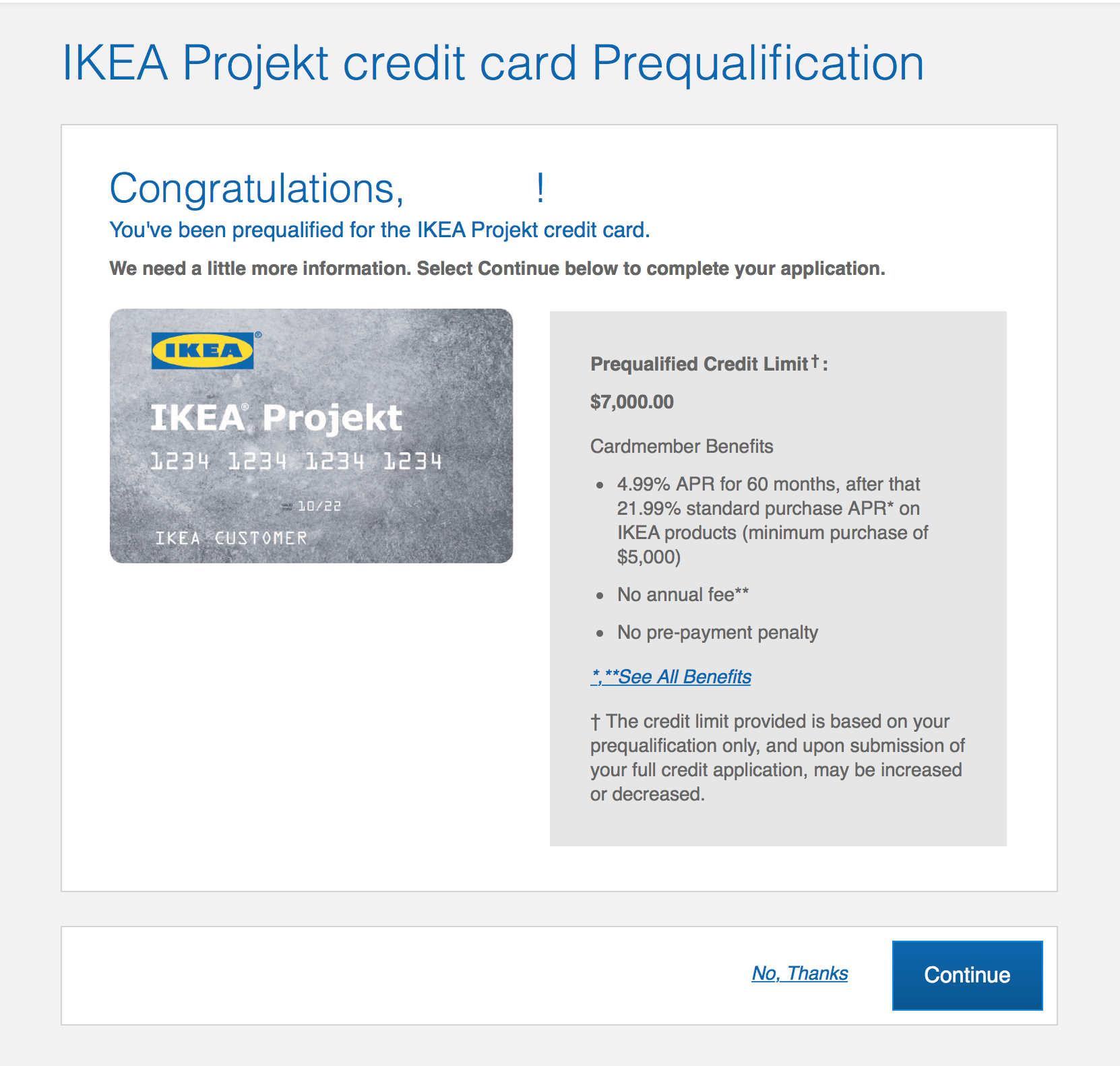 IKEA Projekt Card - myFICO® Forums - 5176219