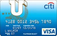 Citi mtvU Platinum Select Visa