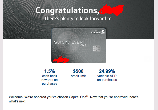 Capital one deals quicksilver credit limit