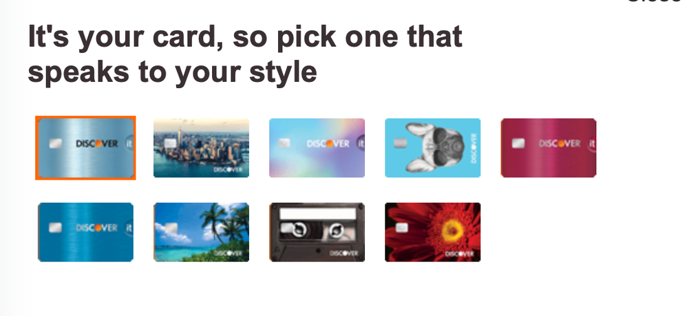 Discover Card Designs