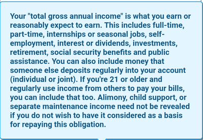 Description of Income from Chase.