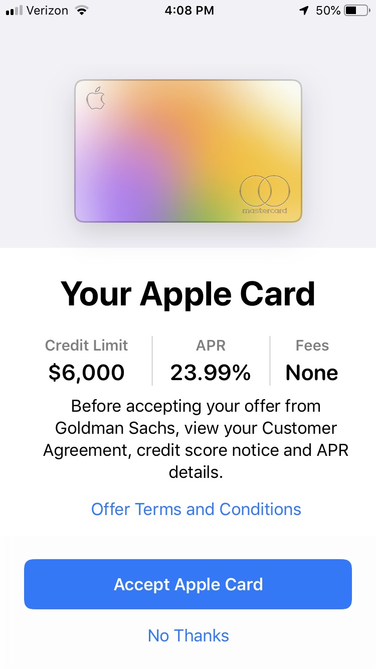Approved for Apple Card and Turned It Down - Page 14 - myFICO