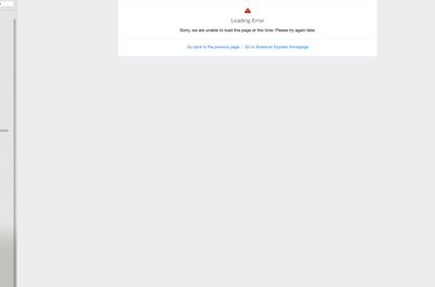 AmEx loading error