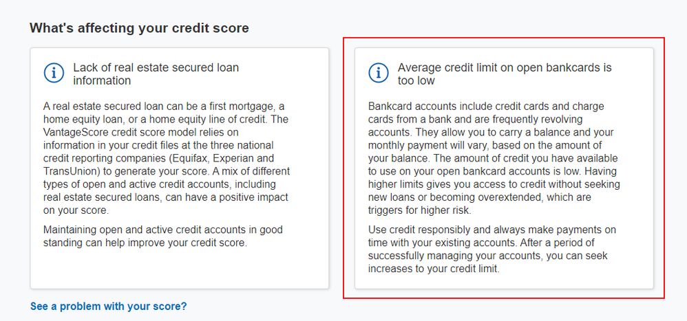 Vantage Score 4.0 Low CL Reason Code