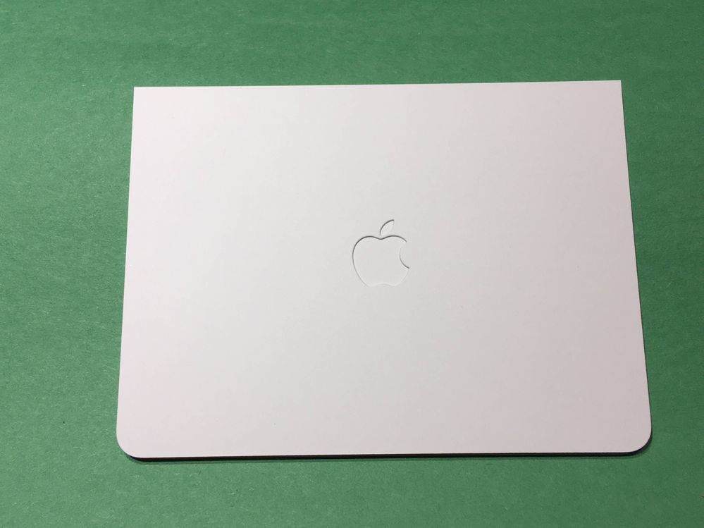 Front side - inner envelope (heavy card stock) envelope
