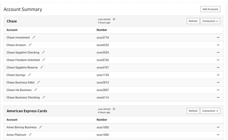 Tiller Money Dashboard