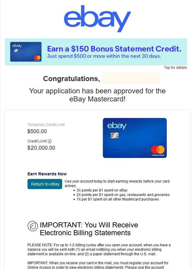 Ebay"Mastercard Approved..$20.000 Limit...:) - myFICO® Forums - 6114906