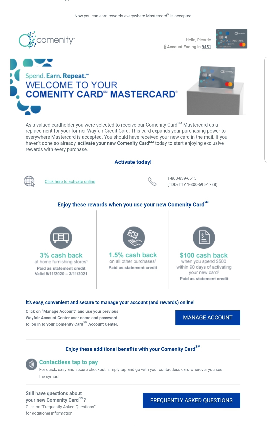 comenity shutting down wayfair credit card  page 13