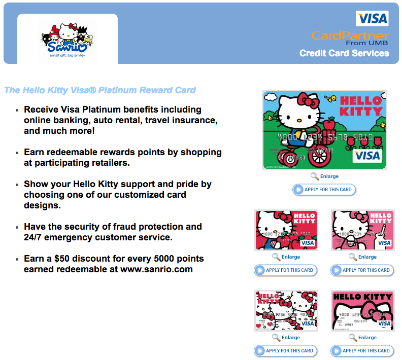 hello kitty debit card background