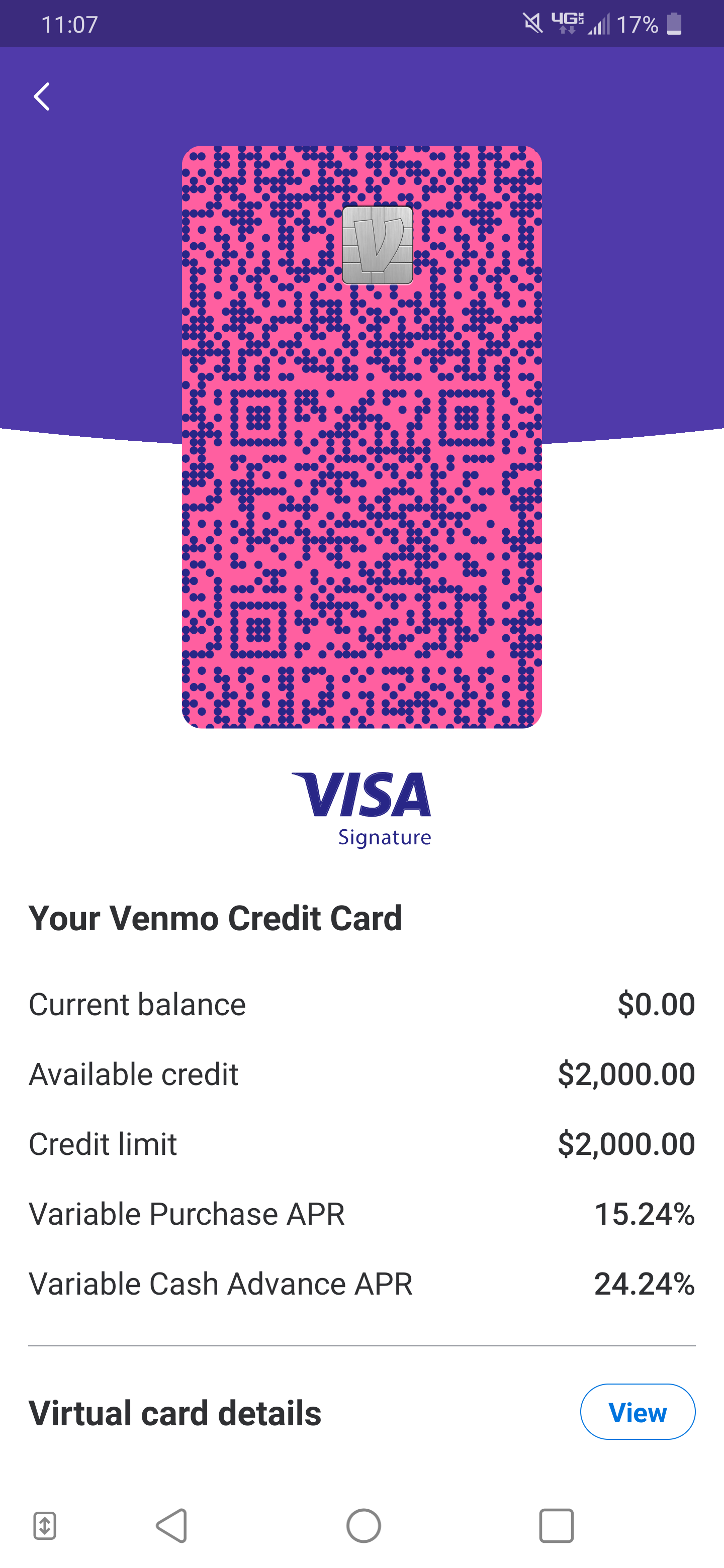 Another One Venmo Visa Signature Approval Myfico Forums 6311714