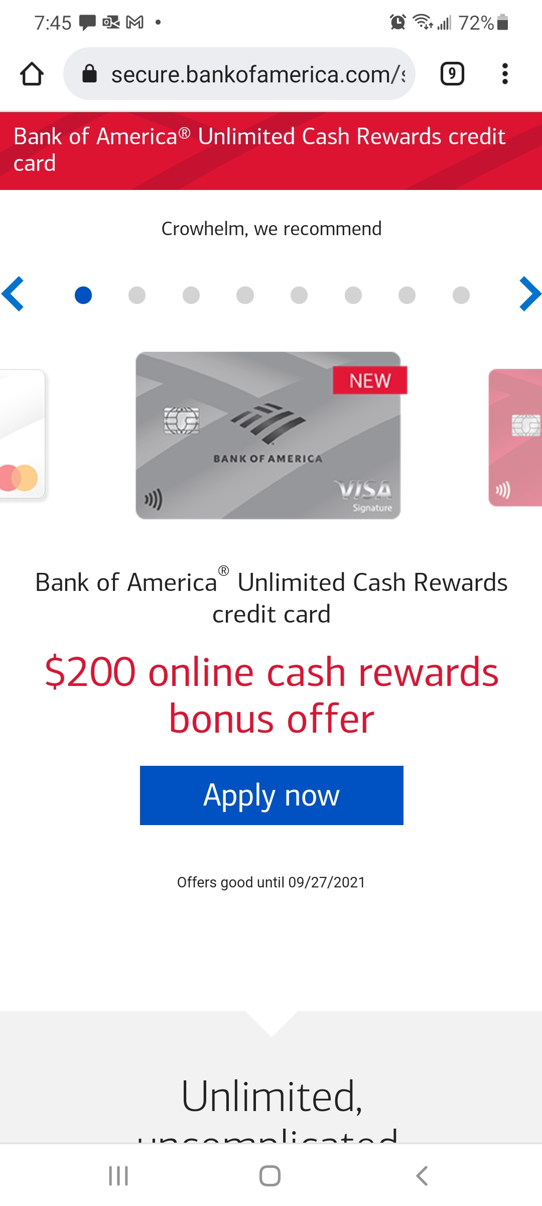 Got Bank of America Customized Cash Rewards Pre-ap... - myFICO® Forums -  6414423
