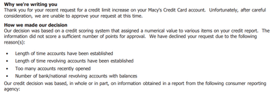 Macy's CLI 800$ to 25k less than a year lol - myFICO® Forums - 6649307