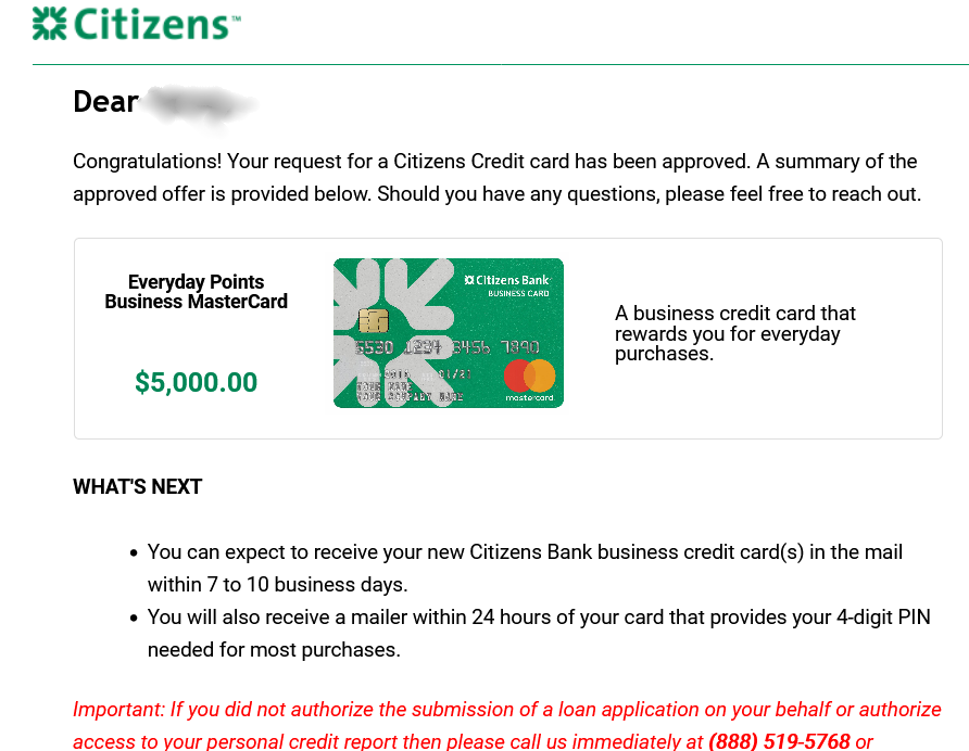 Citizens Everyday Points MC Approved - myFICO® Forums - 6474087
