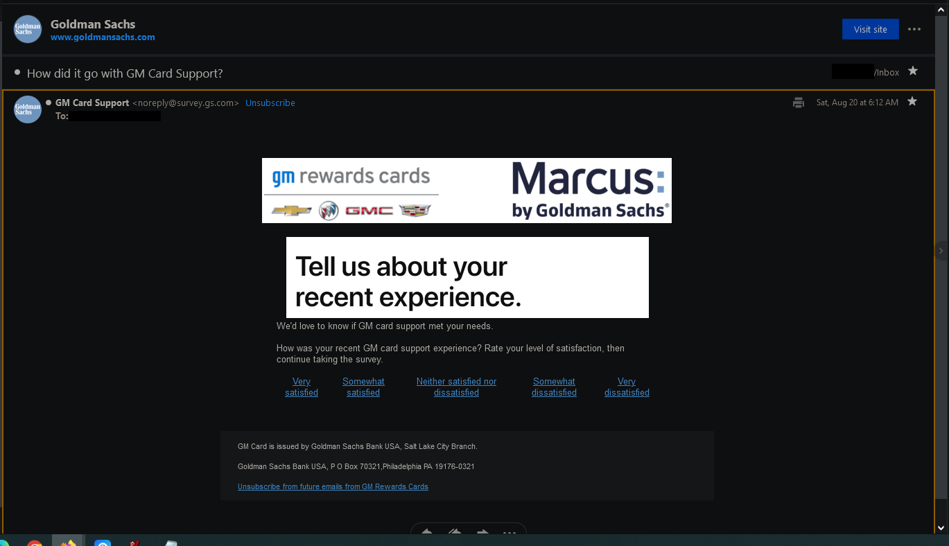 Marcus GM Rewards MC ******Approval - myFICO® Forums - 6580163
