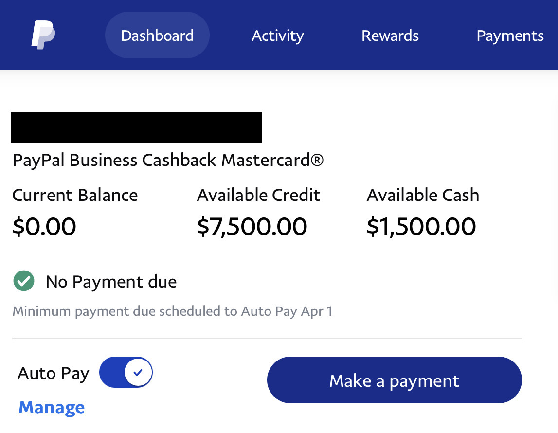 Business PayPal Master Card Approval myFICO® Forums 6664645