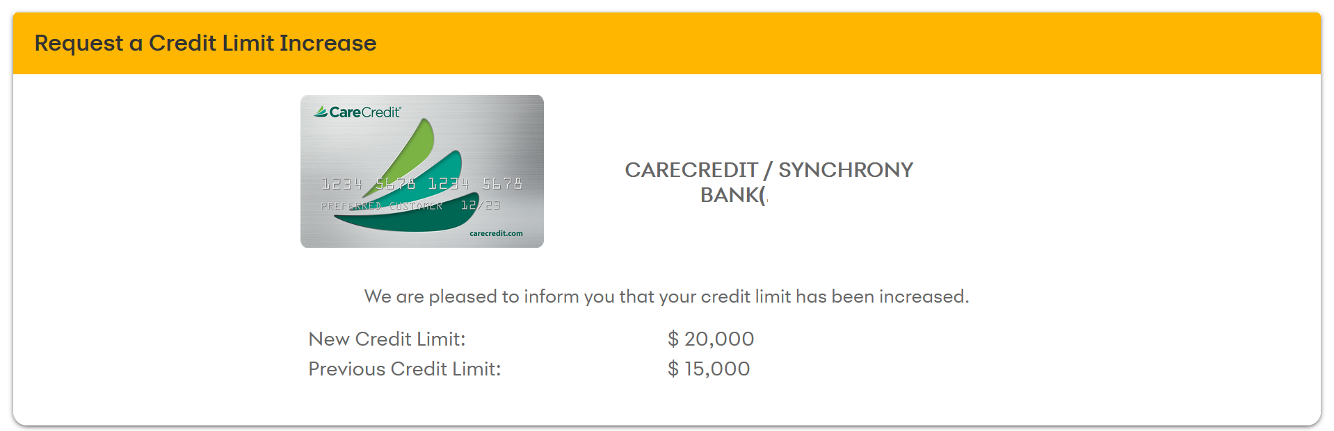 What is the limit on a CareCredit card? Leia aqui How do I increase my