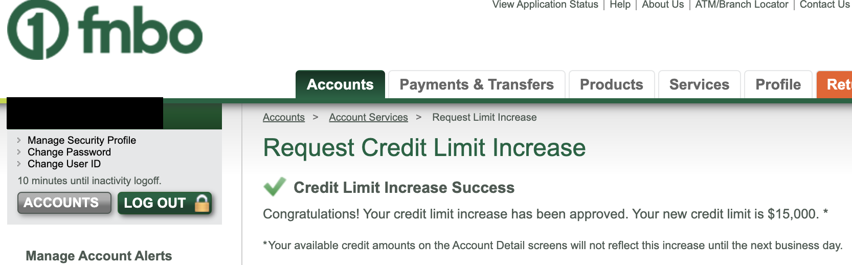 FNBO Visa CLI to $15K via SP - myFICO® Forums - 6723142